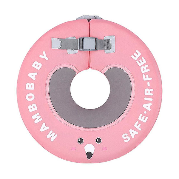 Mambobaby B510 Ikke-oppblåsbar baby flytering nakkering hode flytering svømmering leker svømmetrener for rosa pink Medium Size for 0-6 Months