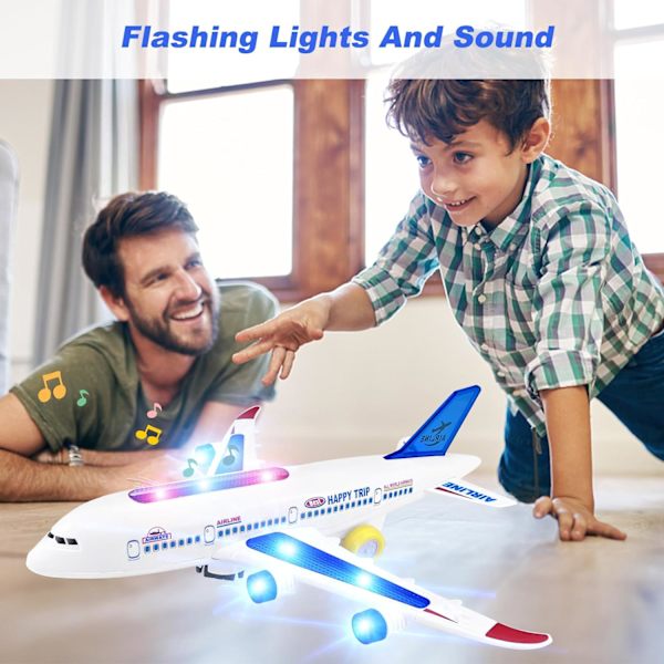 Flygplansleksaker för 3 4 5 6 8 år gamla pojkar och flickor - Elektriskt flygplansleksak
