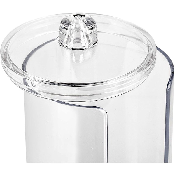 Sminkförvaringsset, Bomullsrondell Dispenser Behållare, Akryl Bomullspinne Förvaringslåda och Multifunktionell Cylinder, Förvaringslåda med Lock