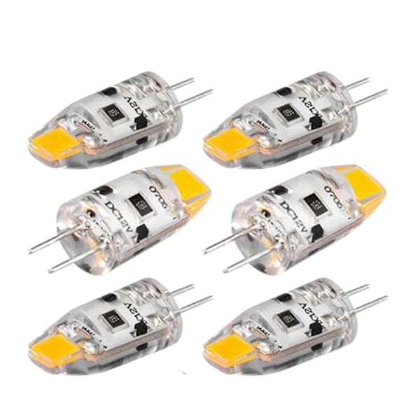 6 stk. G4 LED-pære 12v DC Dimbar Cob LED G4-pære 1,5w 360 graders lysspredning for å erstatte 15w halogenpære (Varmhvit)_xx