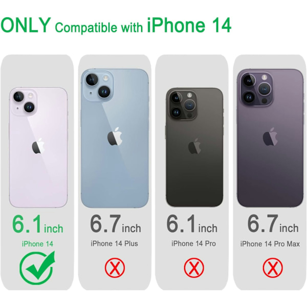 iPhone 14 Läpinäkyvä Suojakuori Lisätyllä Kameran Suojauksella - TPU_xx