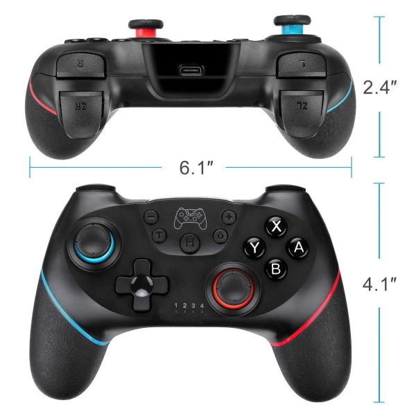 Oppgradert Trådløs Kontroller for Switch/Lite/OLED Pro-Kontroller for Switch Fjernkontroll Joystick Spillkontroll