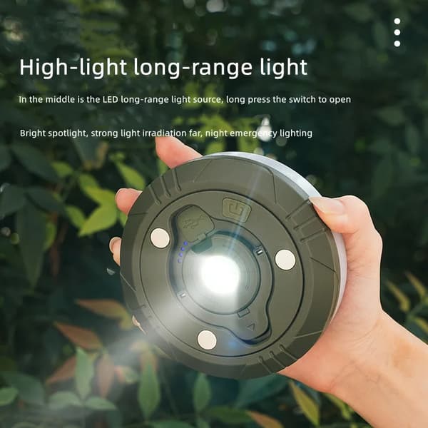 Multifunksjonell utendørs campinglampe telt lysslynge campinglys 3 green
