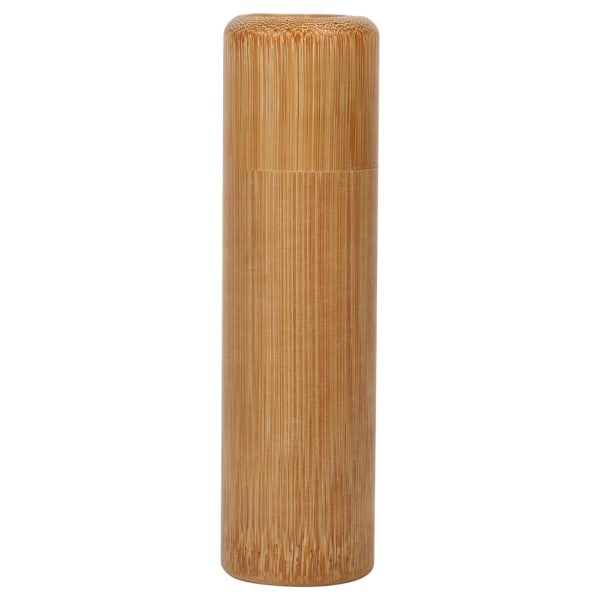1 stk rund bærbar håndlaget tekanne i naturlig bambus