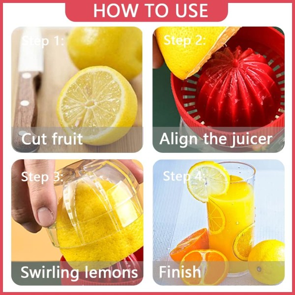 Citronpress Safe Orange Juicer Multifunktionell fruktpress för Orange Lime Grapefrukt