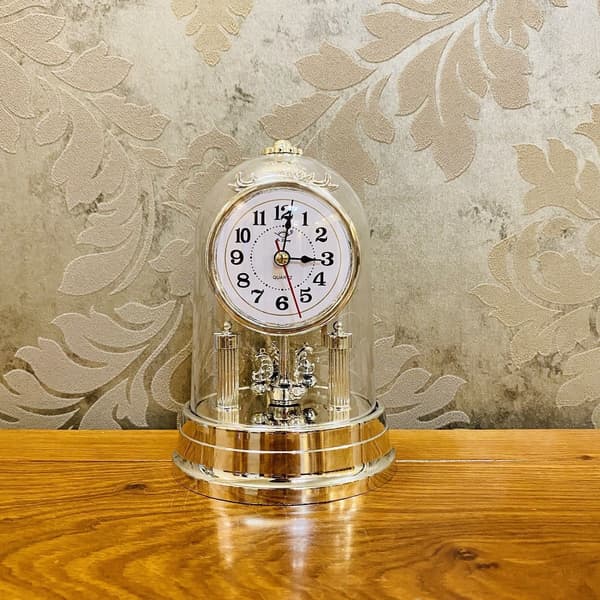 Retroväggklocka, tyst klockställ, klockbas Golden Roman Clock