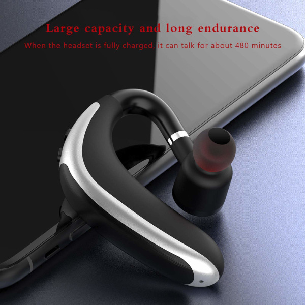 In-Ear High Power Super Long Standby Business Sport Hovedtelefon (Sort)