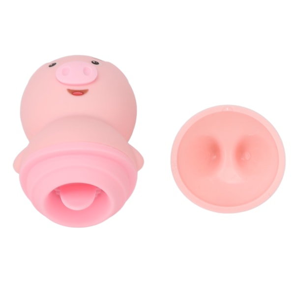 Piggy Klitorisstimulator 2 Lägen Vibration Mini Söt Piggy Tunga Klitorisstimulator för att Lindra Trötthet