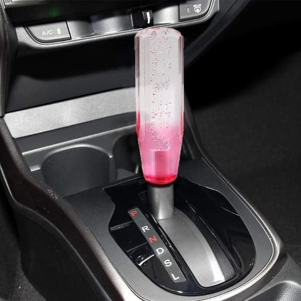 Universal Manuel Gearskifte Pink Krystal Boble Gearknop Hvid 10 cm