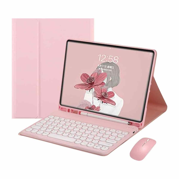 Sopii iPad 9 2021 10,2 tuuman iPad 8 iPad 7 Air 3 Pro 10,5 näppäimistökuoreen, hiiren värisellä retro pyöreällä näppäimistöllä
