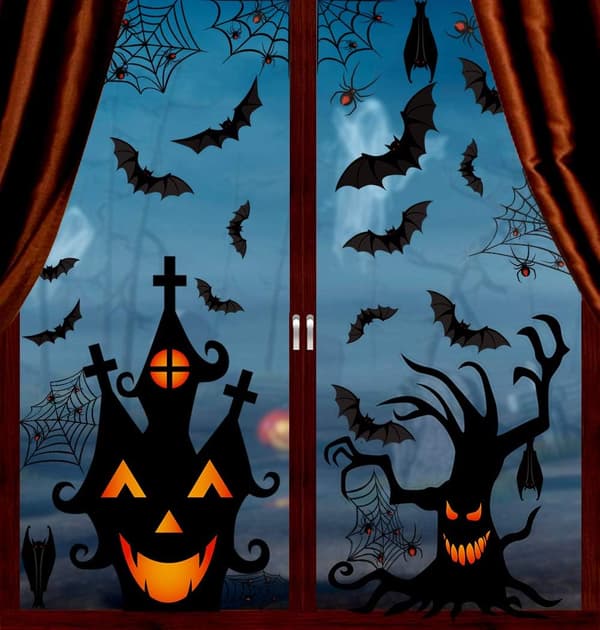 Halloween Decorations, Bright Colors & High-Quality Smooth Surface Adhesion, Non-Toxic and Tasteless Premium Quality Materials, Reusable Halloween