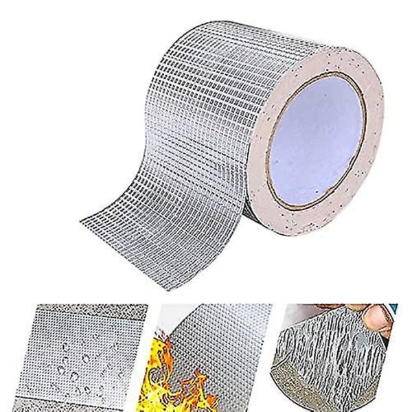 Aluminiumtejp: Hyperresistent och vattentät tejp med starkt fäste för sprickor, läckor, hål 5cm*5m