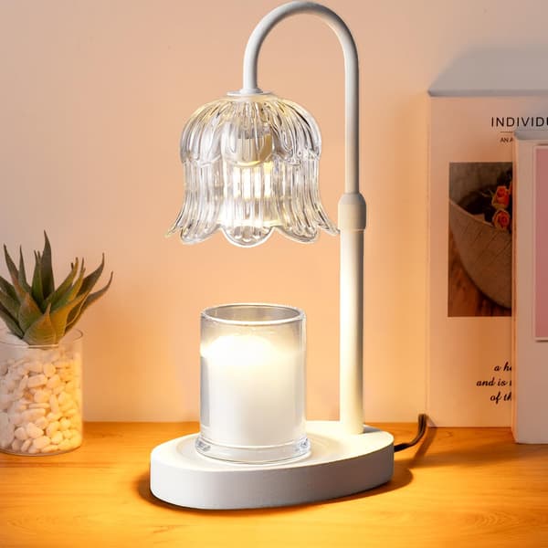Electric Candle Warmer with Timer - Dimmable Vintage Warming Lamp, Adjustable Height for Flameless Candles, Melts Wax #8