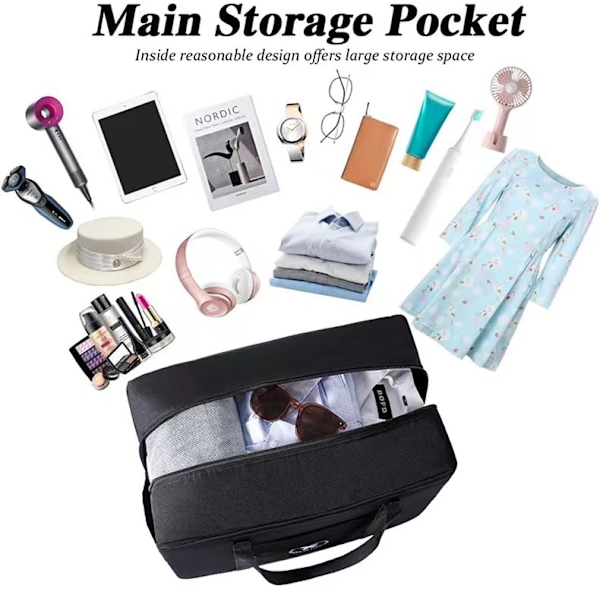 Kabinbag 40x20x25 cm för Ryanair Godkänd Storlek Vikbar Väska Rese Duffelväska Under Sätet Bagagehållare