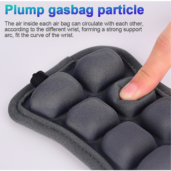 Airbag Musematte Håndleddsstøtte Ergonomisk musematte med luftpumpe for bærbar PC
