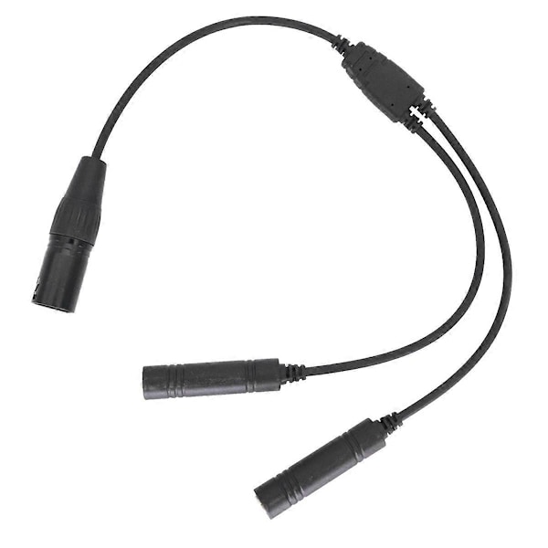 GA Dobbeltstik til Airbus 5 Pin XLR Adapter Sort Aviation Hovedtelefonkabel Universal til Aviation Com_xx