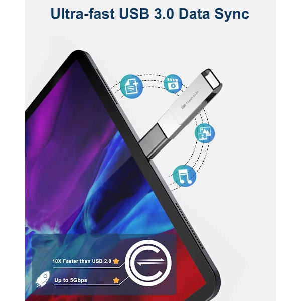 USB-C - USB-sovitin 3-pakkauksessa, Type C uros - USB A naaras sovitin, Thunderbolt 4 OTG-muunnin