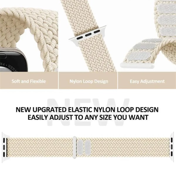 Flätat Solo Loop för Apple Watch Ultra band 49mm 45mm 41mm 44mm 40mm 42mm armband armband iWatch serie 9 7 SE 8 6 5 4 3 band Färgglad Colorful 42-44-45-49mm-S