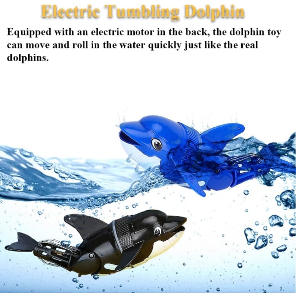 Elektrisk Rullande Delfin Badleksak, Badkar Rullande Fiskleksak Tumlande