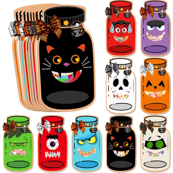 Halloween burkformade pappersgodispåsar, festpåsar, 9/18 st 9pcs