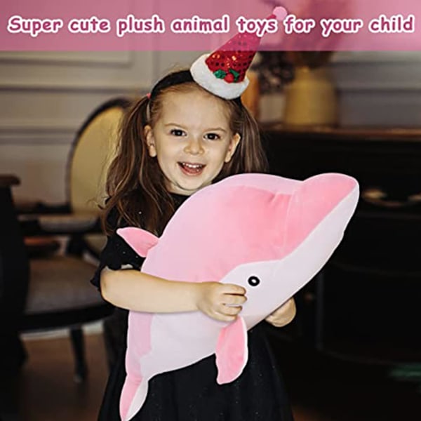 Dolphin Plyschdjur Mjuk Leksak Söta Kramande Kudde Fyllda Dockor Plushies