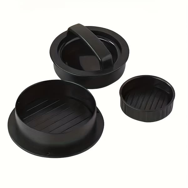 Non-Stick 3-i-1 Burger Press Formset för Kött & Grönsaksbiffar, Livsmedelssäker