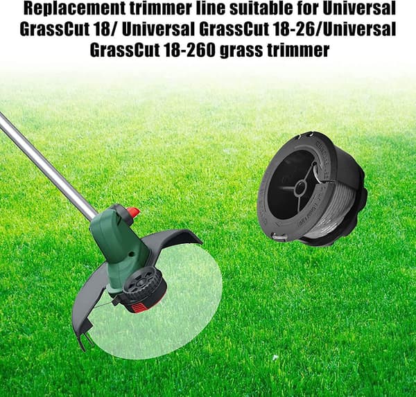 F016800570 Erstatningsspole 1,6 mm 6 m for Bosch Universal GrassCut 18 18-26 18-260 Gress Trimmer (4 spoler)_xx spools
