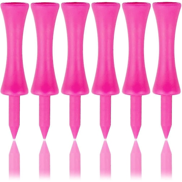 Rosa golftee i plast, 57 mm lång Castle golftee, 2-1/4 tum rosa (100 st)_xx