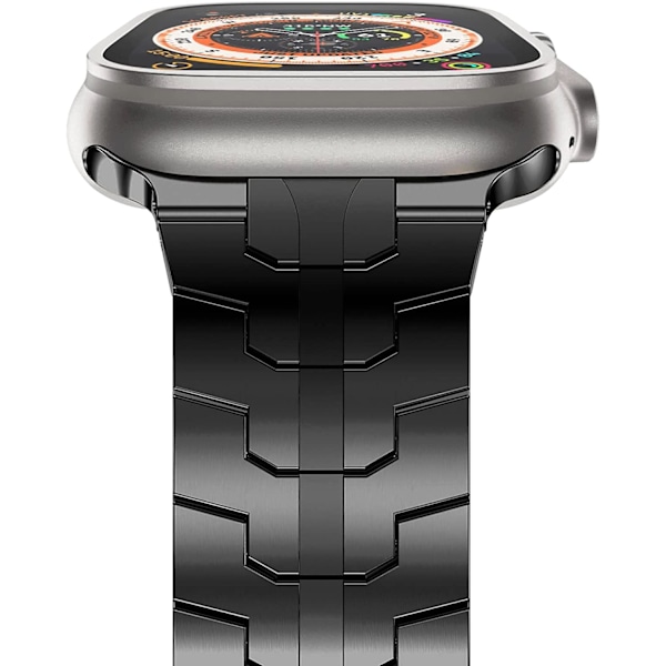 Apple Watch Ultra Armband för Män 49mm 45mm 44mm 42mm Herrar Serie Metallband för iWatch Rostfritt Stål Band Svart Black 38/40/41mm