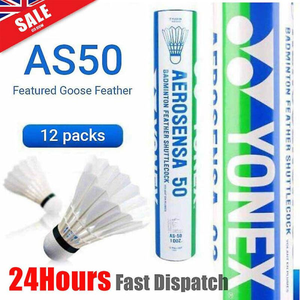 12 stk Yonex Badminton Shuttlecock As50 Badminton Baller Gåsefjær 77 Hastighet