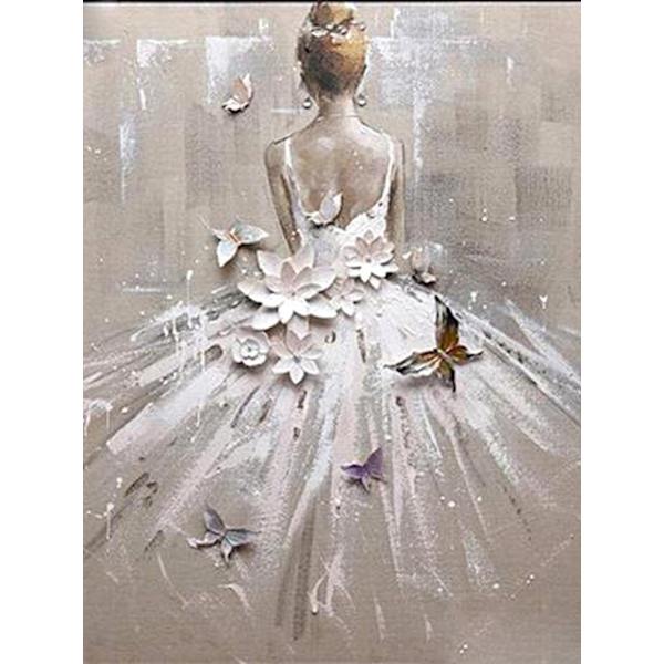 30x40cm 5D DIY Diamantmaleri Fuld, Ballerina#A, DIY Diam