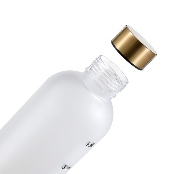 Vedenpullo - Juomapullot - 1L Muovipullo - Vedenpullo - Vedenpullo Aika-merkinnällä - Aikuiset - Juomapullo Lapsille - Valkoinen - 1000ml White 1000ml