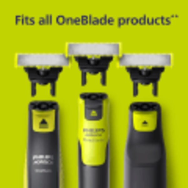 3-pack rakblad som är kompatibla med Philips Oneblade Replacement One Blade Pro Blades för män (modeller QP25XX QP26XX QP65XX)