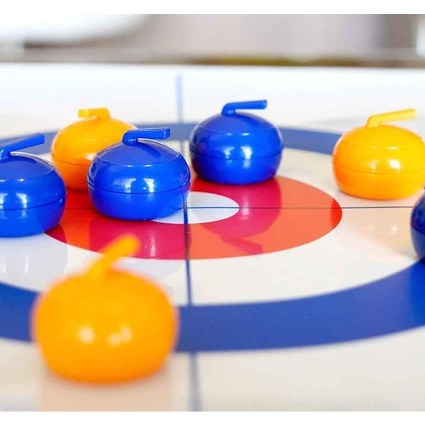 Mini bordcurlingspill, mini bordcurlingballer, sett, familiespill curling brettspill, bærbar curlingspill Standard 8-ball