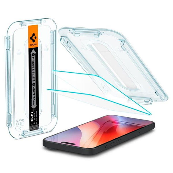 [2-pack] Spigen iPhone 16/15 Härdat Glasskrosskydd 'EZ' Fit 150