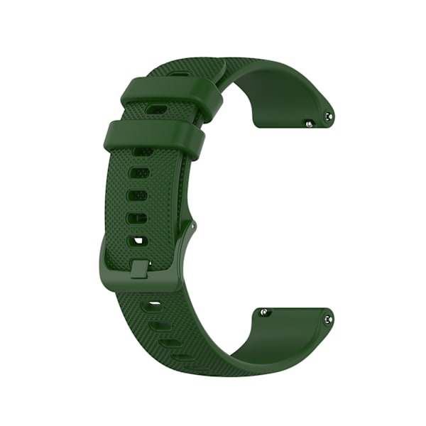 AVEKI klockarmband 20 mm rostfritt stål spänne snabbkoppling fluorogummiband för män, militärgrön