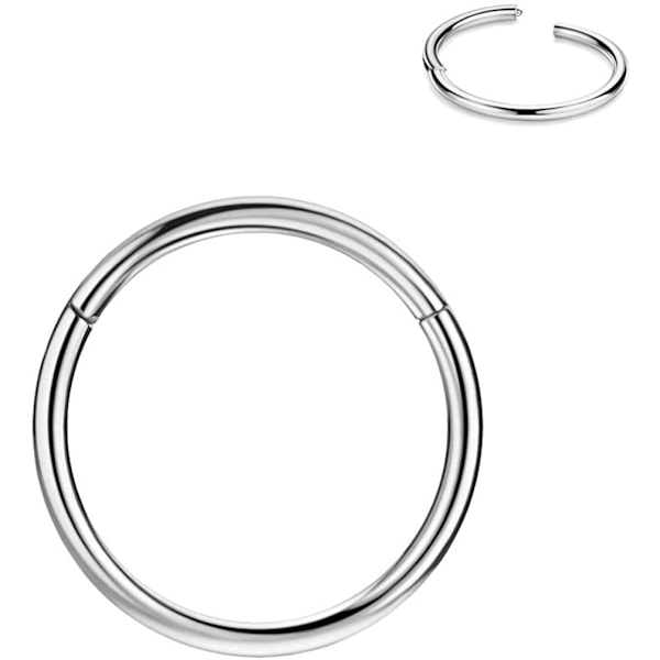 #Sett med 5 neseringer i rustfritt stål 1.0 mm*6 mm 5 farger Kule hull#