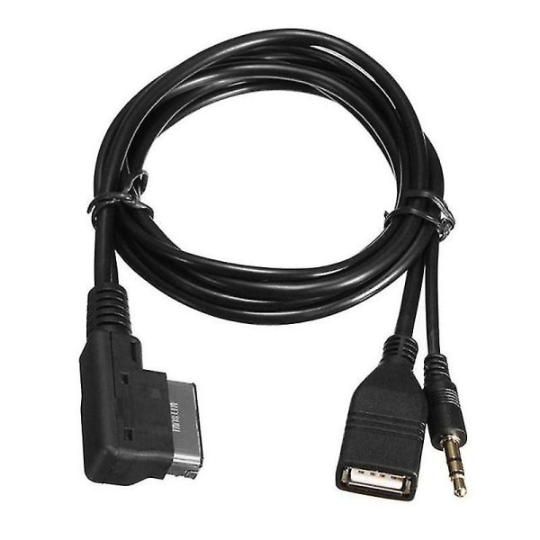 3,5 mm Aux-ljudkabel Mdi Ami Mmi-gränssnitt USB adapter för A6l A8l Q7 A3 A4l A5--