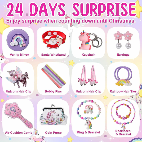 Advent calendar girls - Unicorn gifts for girls Christmas calendar 24 days of surprises Gifts for daughter, granddaughter qd best