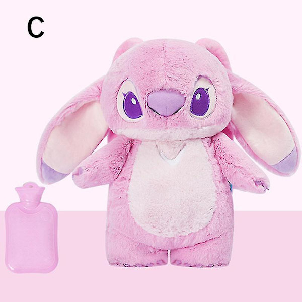 Varmtvannsflaske Myk Vinter Plysj Varmt Håndveske Hjem Vannpåfylling Gaver Funksjon db pink angel
