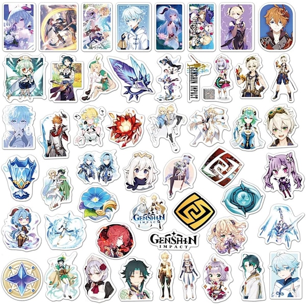 50 BOCCHI THE ROCK! anime-klistermærker til bærbare computere, kofangere, skateboards, vandflasker, computere Genshin Impact