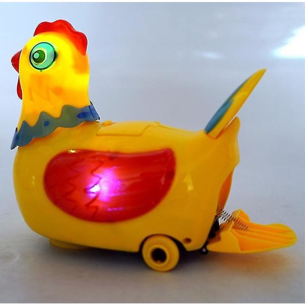 Laying hen robot toy battery operated toy doll action toy with flash electric yellow