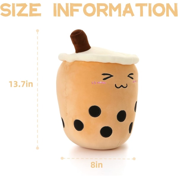 13,7 tommers myk Boba Tea bamse - Perfekt gave til barn
