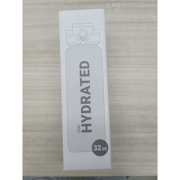 Vesi pullo, 32oz Motivoiva urheilupullo aikamerkinnällä - Juoma-ajat - Tritan, BPA-vapaa, leveä suuaukko, vuototiivis