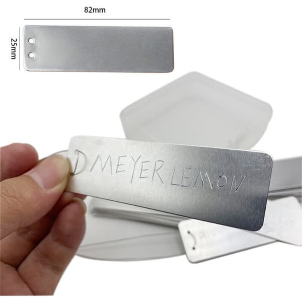 100 stk. rektangulære aluminiums havelabels