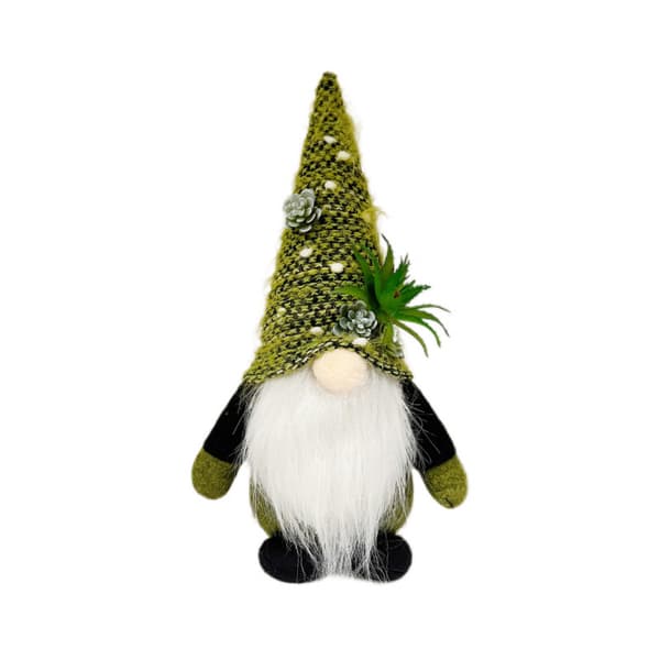 Ny stickad saftig ansiktslös docka figur jul tomte dvärg plyschleksak (Brown Beard)
