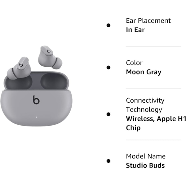 Studio Buds Helt Trådløse Støjreducerende Øretelefoner - Sort (Renoveret) Gray