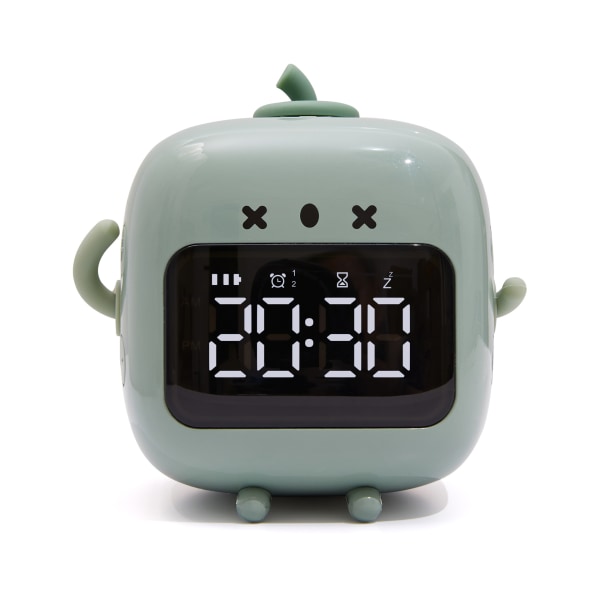 Söt väckarklocka för barn, digital väckarklocka för barnens sovrum med appkontroll, nedräkning, pekkontroll (grön)