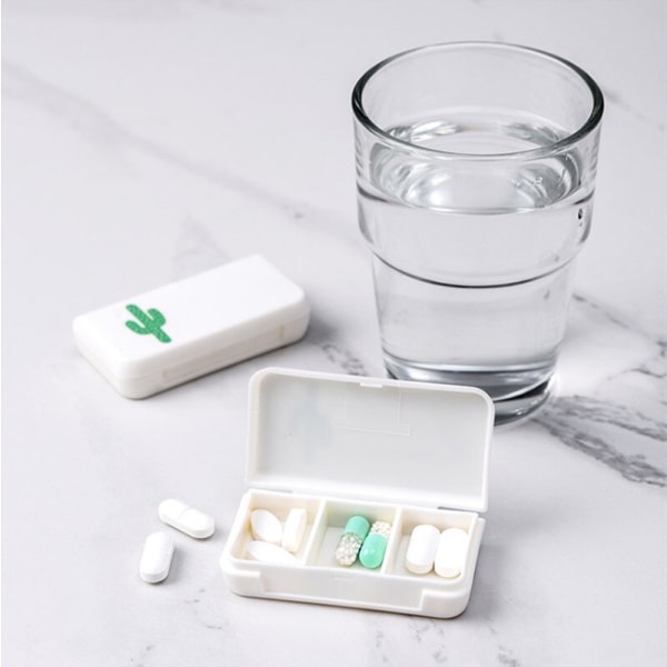 3 Grids Mini Pille Etui Plast Rejse Medicin Box Sød lille Tablet Pille Opbevaring Organizer Box Holder Beholder Dispenser Case