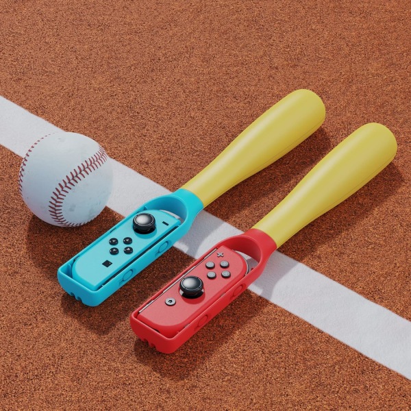 Håndtak for baseballballtre, spilltilbehør til baseballstokk kompatibel med Nintendo Switch OLED（2PCS）